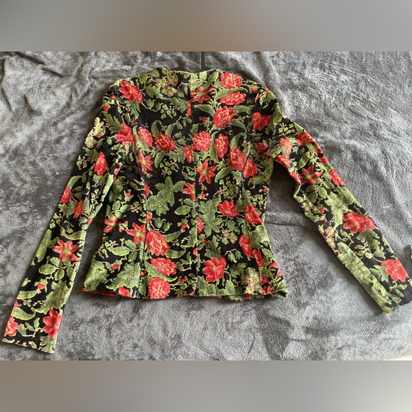 Farm Rio Floral Velvet Blazer - Picture 1 of 4